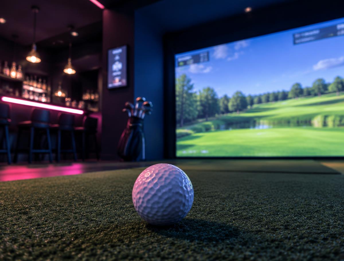 Chez Putters golf simulator detail